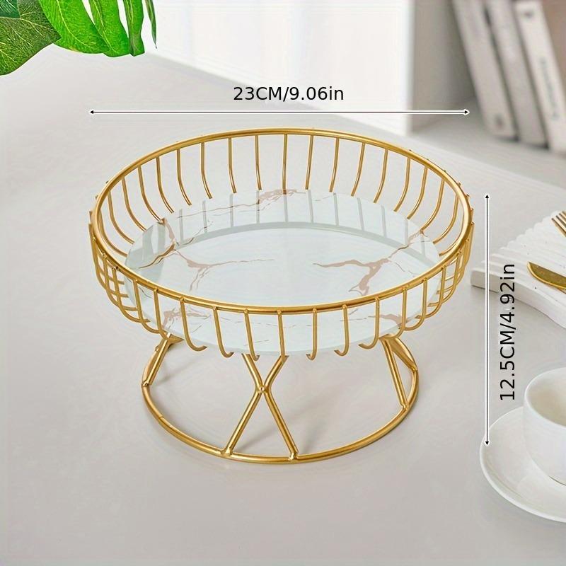 1 Piece of European-style Light Luxury Fruit Plate, Creative Living Room Home Fruit Basket, Afternoon Tea Candy Dessert Stand