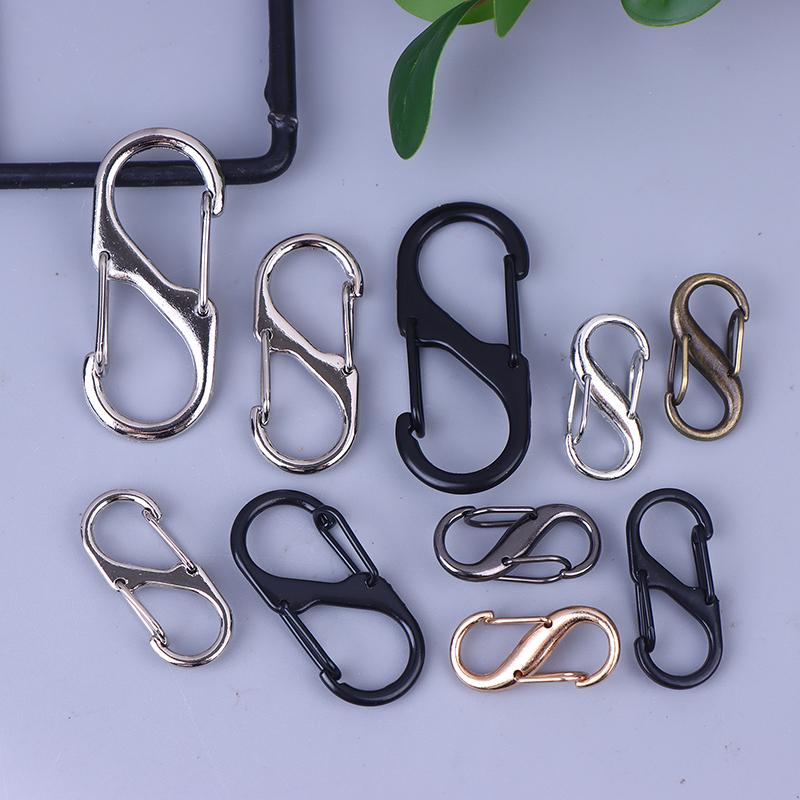 10Pcs S Hooks Eco-Friendly Metal Key Clip Camping Secure Backpacks Fastener Carabiner Keychain Stable Wilderness Survival Tools