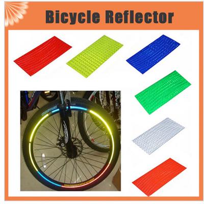 8 Strips/Sheet Bicycle Tire Wheel Fluorescent Reflector Stickers On The Bike Rim Reflective Decal