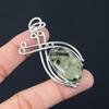 Natürlicher Moos-Prehnit Edelstein Schmuck 925 Sterlingsilber Anhänger für Damen