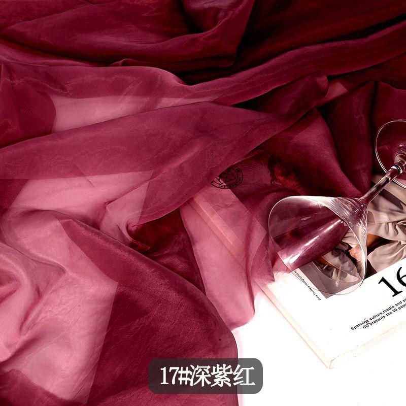 Skin-friendly Organza Fabric Per Meter for Clothes Skirts Dresses DIY Sewing Summer Translucent Soft Cloth Needlework Thin Plain