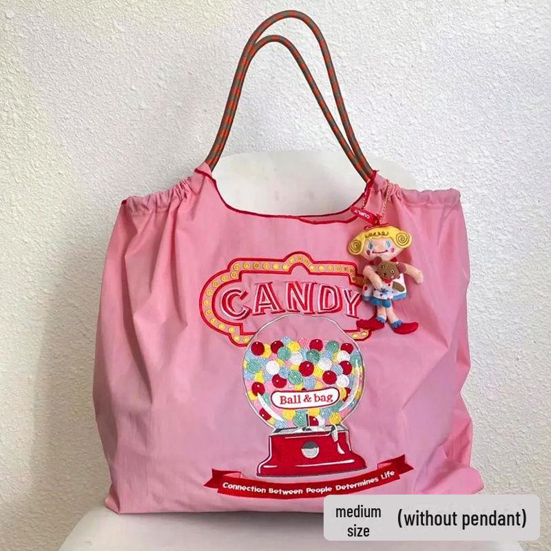 „Eko-šetrná japonská nylonová vyšívaná plátěná nákupní taška s květinami“