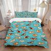 3pcs Dogs Bones Bedding Cover Set, Fashion Classic Popular Print Bedding Set, Soft Comfortable, All Season Use, For Bedroom, Guest Room (1*D