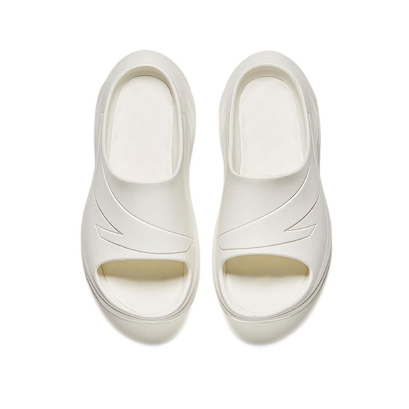 Anta Versatile Casual Trendy Comfortable Shock Absorbing Non-Slip Slide Sandals Men Footwear Ivory-White 112538528-3