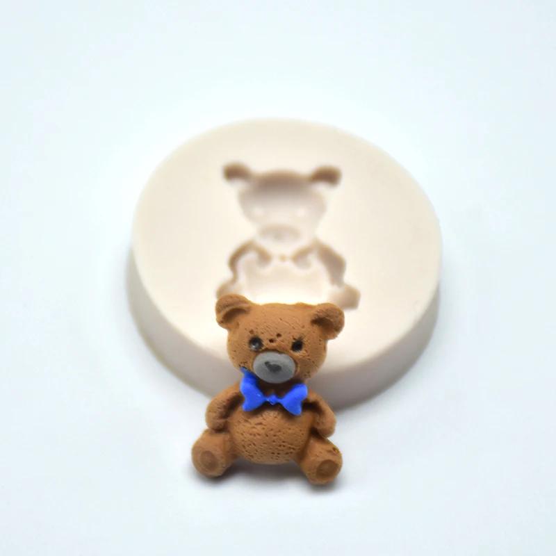 1PC Bear Silicone Mold Mini Fondant Mold Cake Decorating Tools Chocolate Gumpaste Mold Chocolate Soap Mold