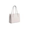 Coach Nina Tote 36 Logo Magnetic Snap Cowhide Tote Shopping Bag Women tote Silver Chalk-White CR096-SVHA