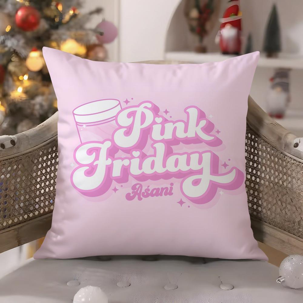 Minaj-Singer Pink Friday Pillow Case Comfort Sofa Bed Silky Elegant Invisible Zipper Decorative Cushion Cover