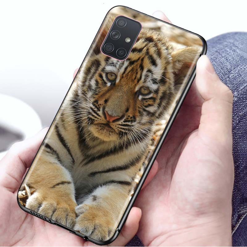 

Мягкий чехол для Samsung Galaxy A32 A52 A72 4G A21S A51 A71 A12 A50S A70S A02S A31 A41, противоударный чехол для телефона с изображением животного тигра Samsung A01