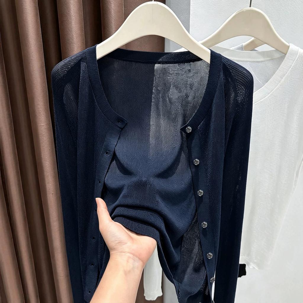 Women's Cardigan, Solid Color, Long Sleeve