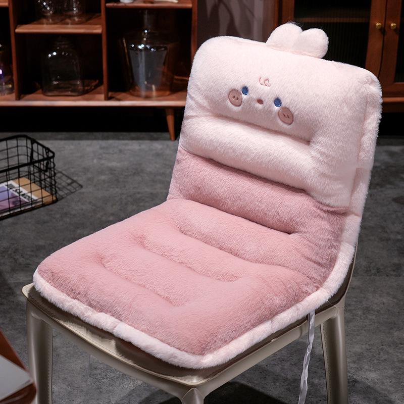 Rabbit Fur Cartoon Animal Cushion - One-Piece Seat, Back, Office Chair, Sofa, Student Chair, Long-Sitting, Butt Comfort Doll