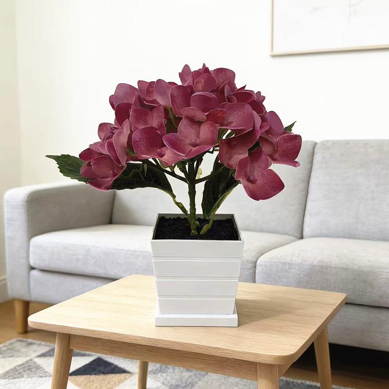 Artificial Hydrangea Flower Plant With Realistic Touch For Home Decor And Wedding Centerpieces