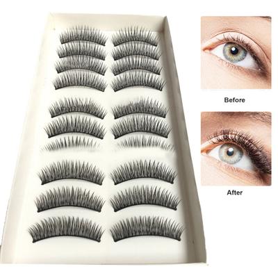 10 Paar gut aussehende, perfekt sitzende, modische künstliche Wimpern, Make-up-Wimpern-Zubehör für die Gästetoilette