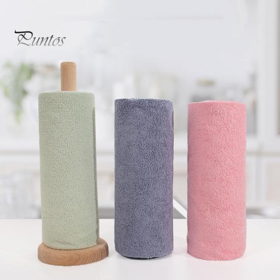 20 Blatt/Rolle Mikrofaser-Reinigungstuchrolle Wiederverwendbare, waschbare Lappen Abreiß-Küchentücher Ultra saugfähige Geschirrtücher
