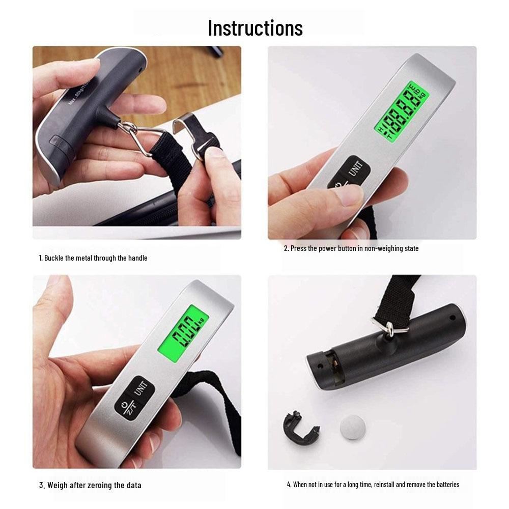 Portable 50KG Electronic Luggage Scale with Thick Handle