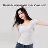 Women's U-Neck Slim Fit Short Sleeve T-Shirt