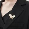 Vintage Style Butterfly Brooch Pin Elegant Design with Rhinestones and Pearl Inlay for Women Accessories Fashion Jewelry