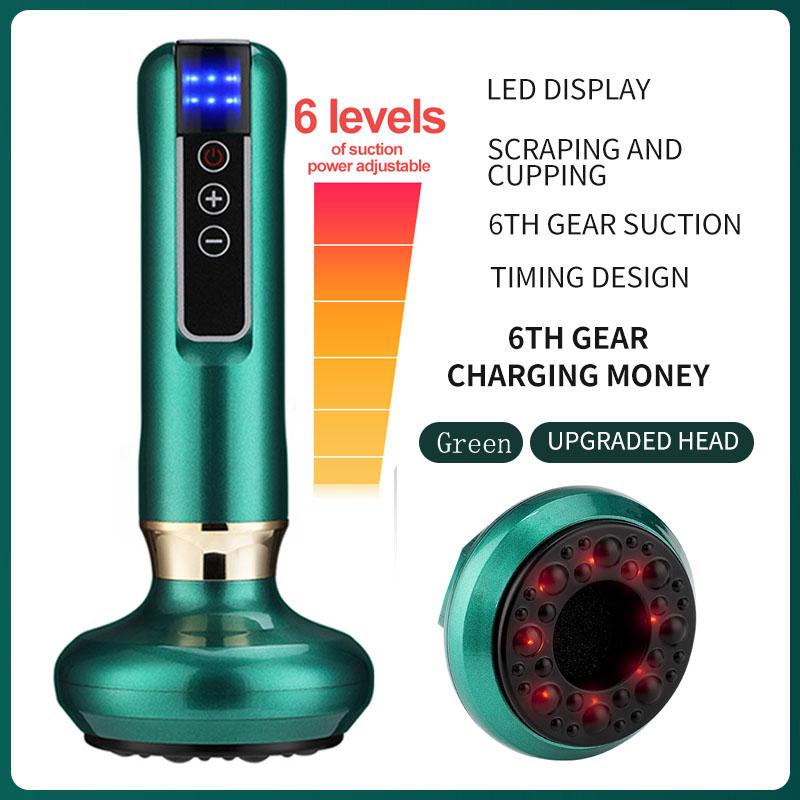 Electric Cupping Massager Vacuum Suction Cup GuaSha Anti Cellulite Beauty Health Scraping Infrared Heat Body Slimming Massage