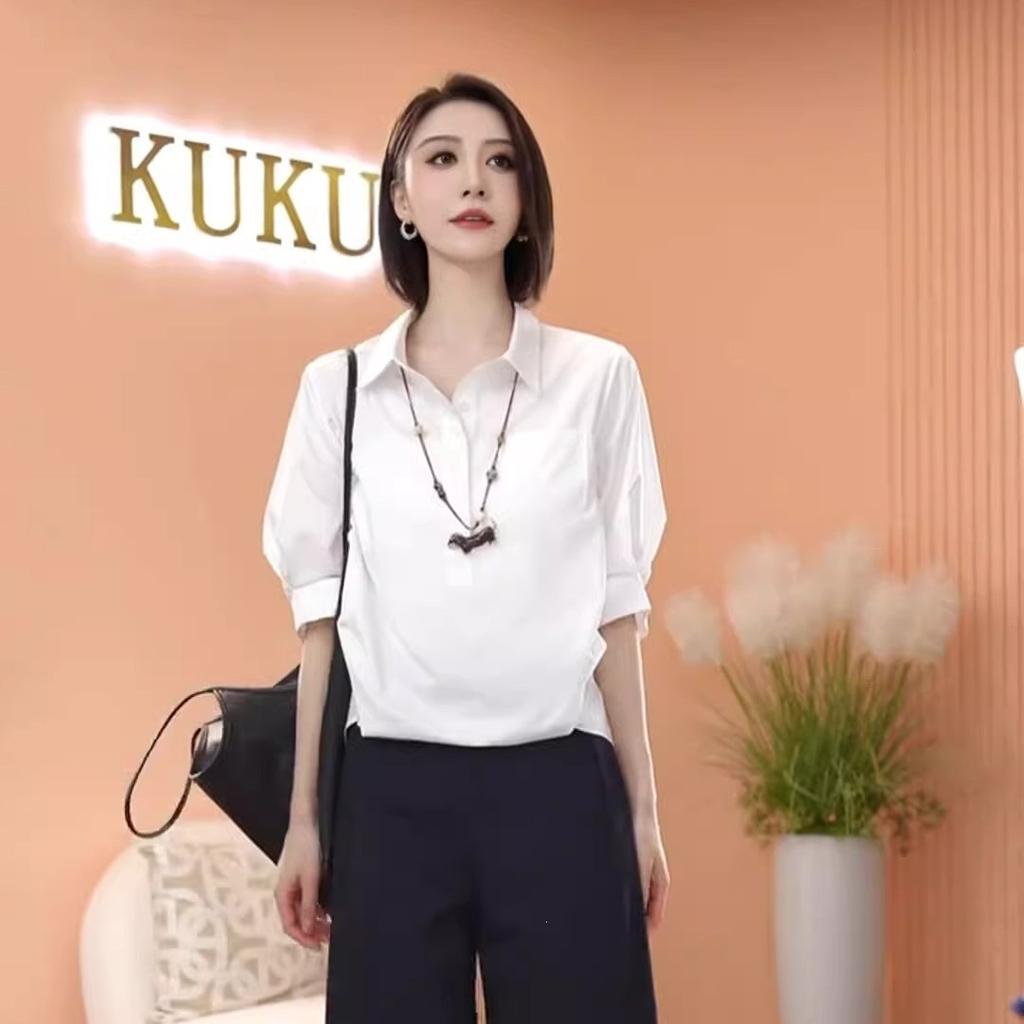 Unique, Beautiful and Good-looking Shirt, Women's Half-sleeved Top, Spring and Summer Clothes, This Year's Popular New Chic Shirt