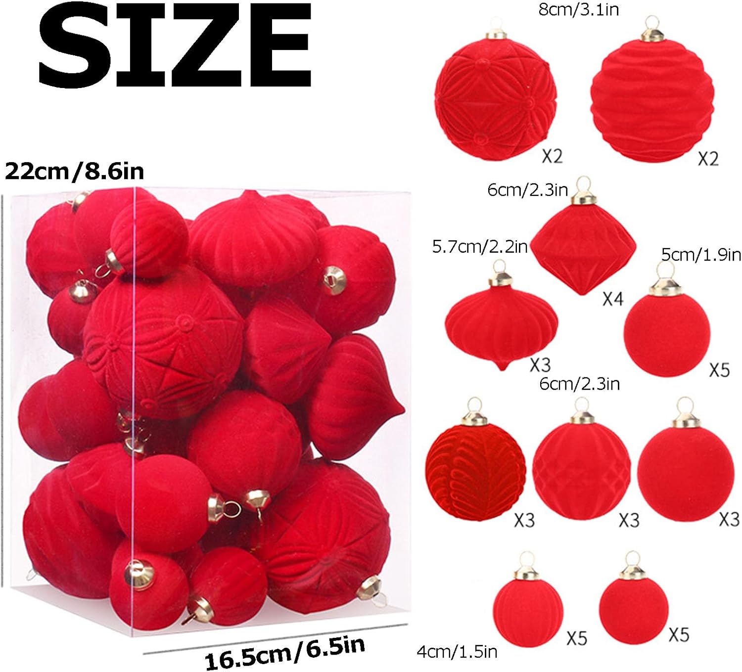 

Universal Christmas Balls Are Large Velvet Balls Christmas Decorations 35 Pieces of Red Velvet Balls Christmas Ball Velvet