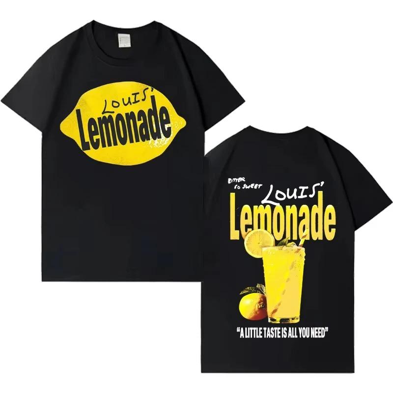Rapper Louis Tomlinson Lemonade Tour Hip Hop T Shirt Men's Fashion Short Sleeve T-shirt Fans Pop Streetwear Teenagers
