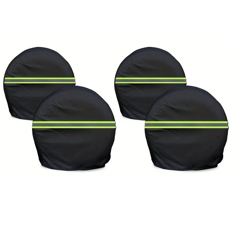2PC RV Car Tire Protectors Universal With Reflective Strips Better Protection Waterproof Lighting Conditions