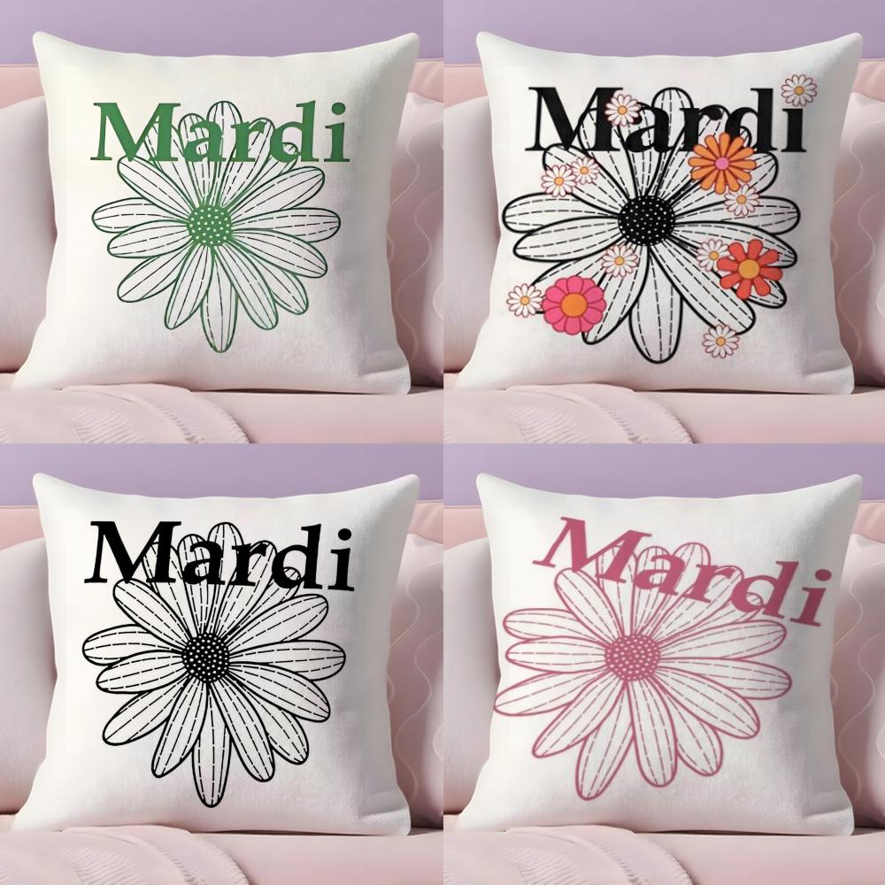 Luxury M-Mardis M-Mercreds Cushion Cover Plush Fabric Soft Double-Sided Printed Sofa Warm Winter Home Gift Pillow Case