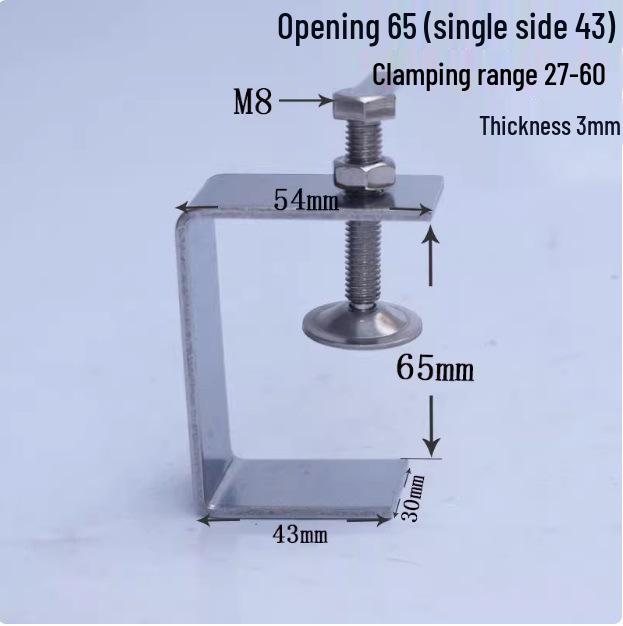 C304 Tiger Claw U-Shaped Stainless Steel Pipe Clamp
