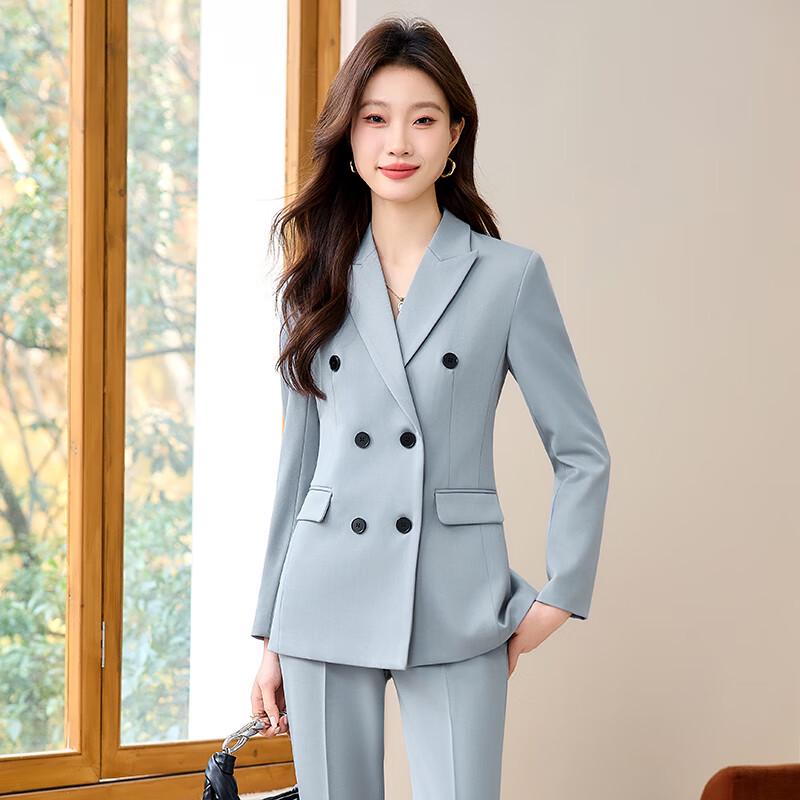 Women's Double-Breasted Professional Suit Set