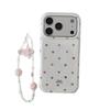 Minimalist Color Heart Chain Phone Case for iPhone 17, 16 Pro Max, 15, and 14 (Japanese Korean Design)