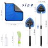 Telescopic Microfiber Car Window Cleaning & Defogging Brush Set