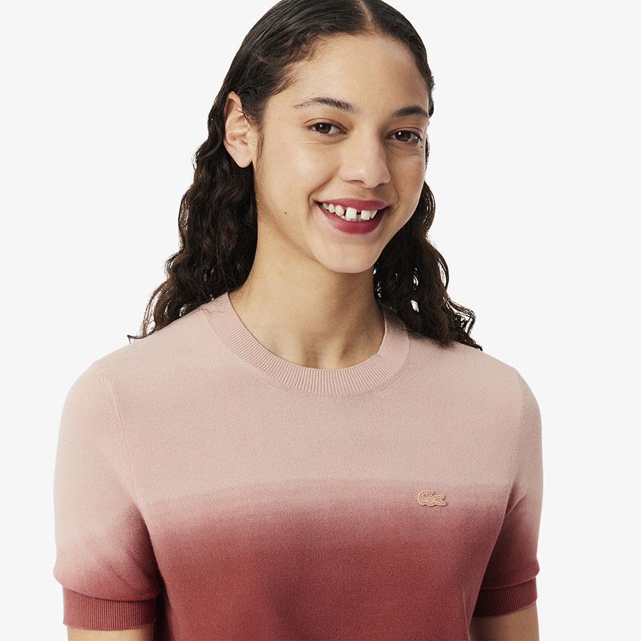 Lacoste Women's Gradient Short-Sleeve Sweater AF9281-55GGTI