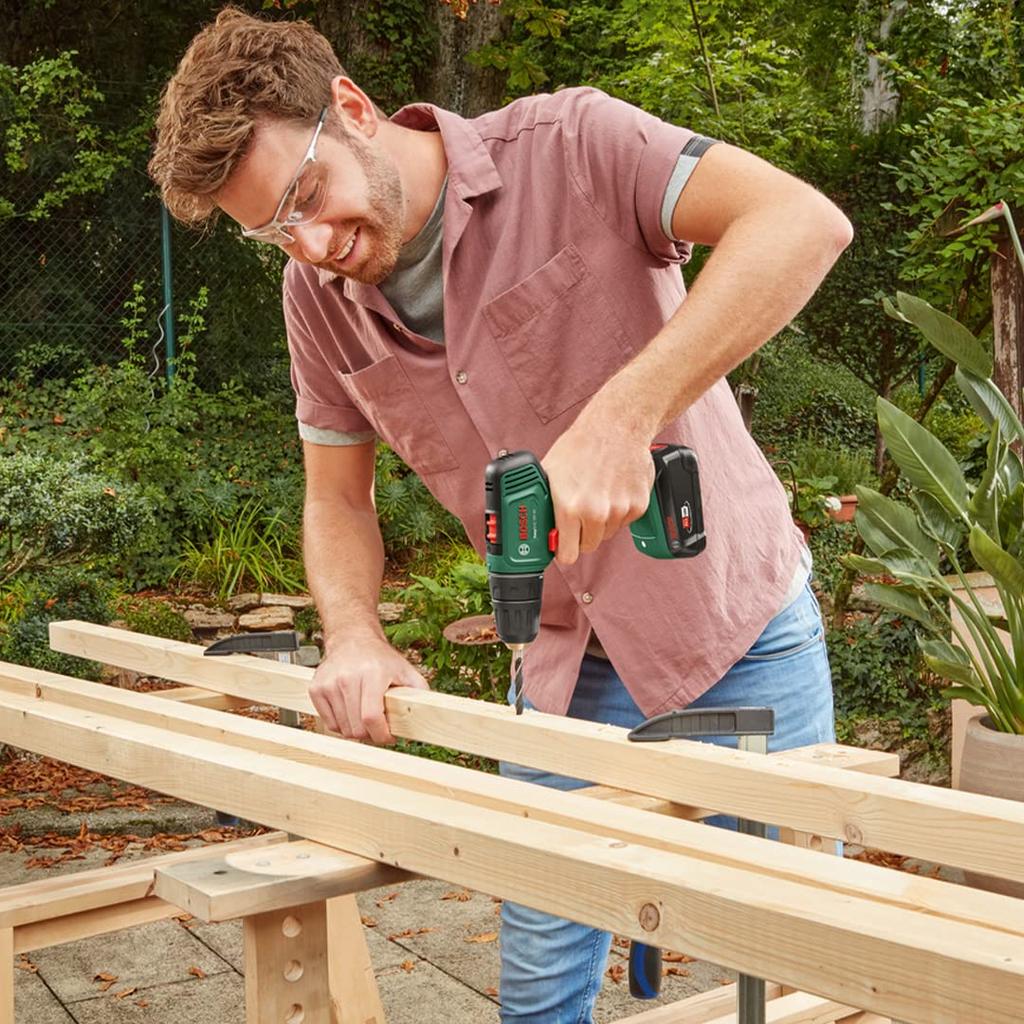 Bosch DIY 18V Cordless Driver Drill 1 Charger 1 PH2 Driver Carrying ED118 (1.5Ah, (AL1810CV), Bit, Case)