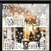 Holiday Home Window Ornament 2Pcs Christmas Town Static Glass Sticker, Reusable Decal with Snowflake Decorative Film for Pattern, Clings Winter