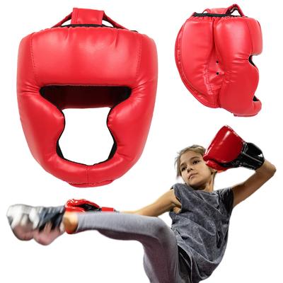 Erwachsene/Kind MMA Sicherheit Boxhandschuhe Helm Kopfschutz Protektoren PU-Lederhandschuhe Kinder Boxen Training Kickboxen Boxer Ziel