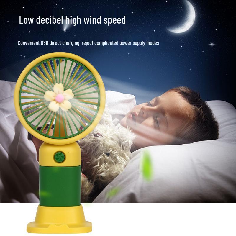 Creative Portable Mobile Phone Holder & Mini Fan with Flower & Animal Designs
