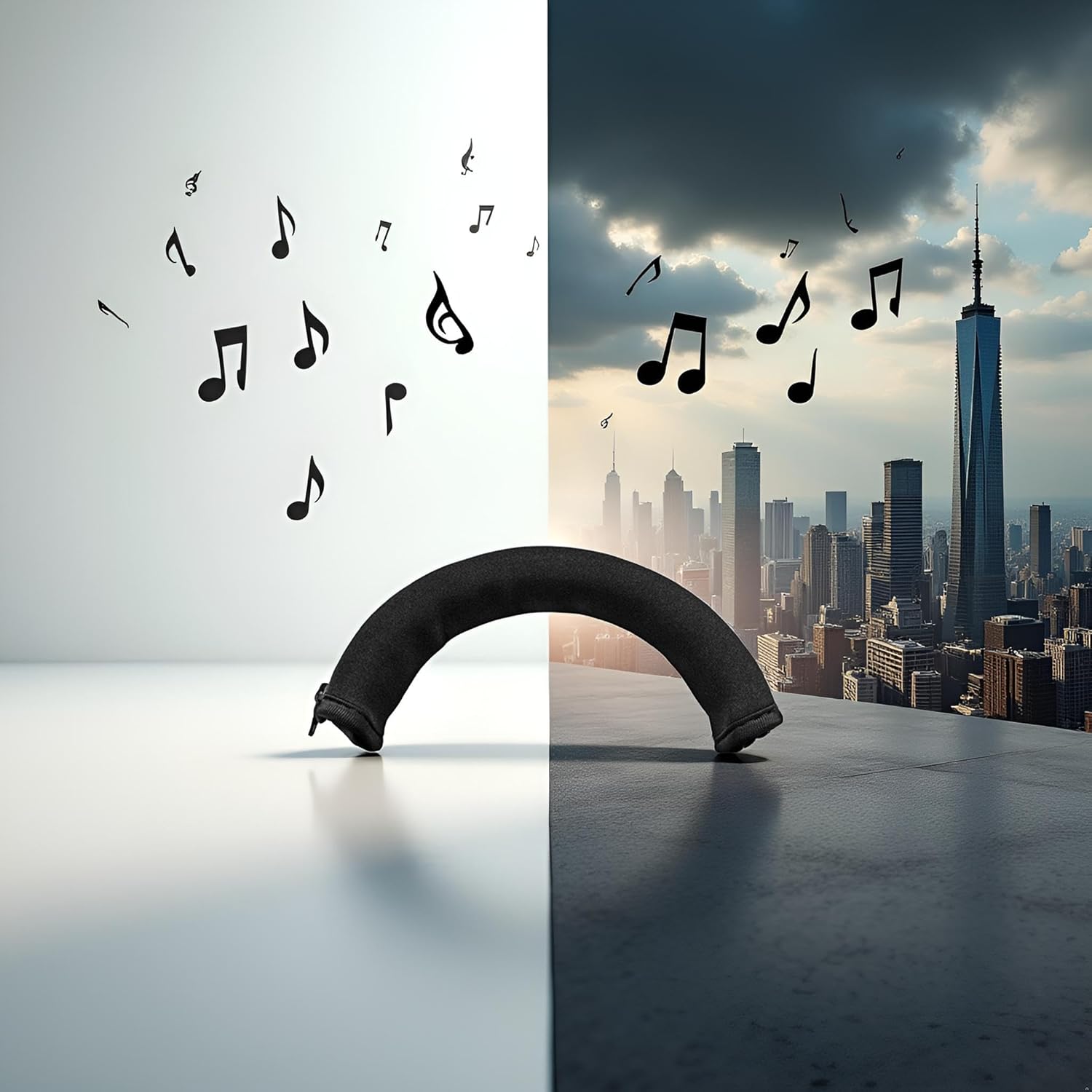 Black Headphone Protector Zipper Headband for Audio Technica ATH MSR7 M20 M30 M40 M40X M50X SX1 Headphone Accessories Replace The Headset Wearing