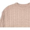 Lee Label Round Neck Pullover Sweater Men sweater Khaki LUT006391203170-A04831
