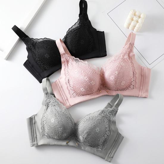 

Женский спортивный бюстгальтер с эластичным плечевым ремнем, 3D чашками, беспроводной, хорошая воздухопроницаемость, кружевной бант, противоударный спортивный пуш-ап 32A коричневый