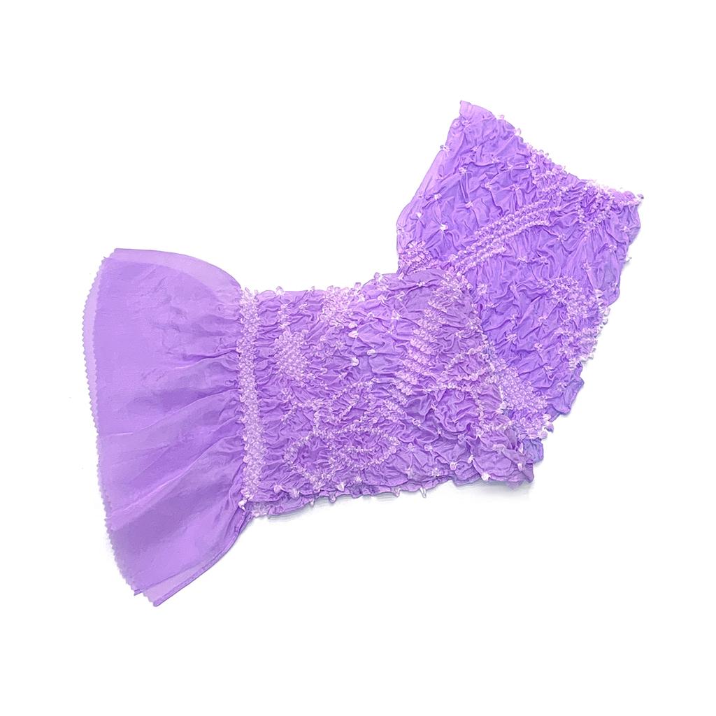 obiage obiage with shibori pattern yu [Muromachi-st.] Shichi-Go-San (pure silk) Children's "Wuve (light purple)" 753OA-d-F