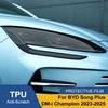 For BYD Song Plus DM-i Champion 2026-2026 Car Headlight Protective Film TPU PPF Smoke Black Pre Cut Film Anti-Scratch Custom Fit