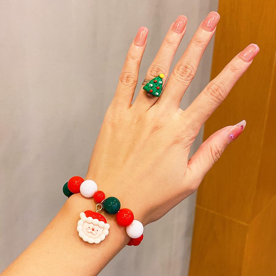 Children's Holiday Jewelry Set: Reindeer Bracelet, Ear Clip, & Ring - Perfect Christmas Gift