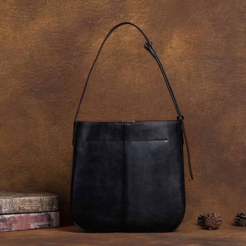 Сумочка из воловьей кожи Большая вместительная розовая сумка для мамы Винтажная большая — фото 4