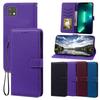 PU Leather Flip Wallet Phone Case for Samsung Galaxy A22s 5G,A22 5G Litchi Texture Card Holder Kickstand Wrist Strap Protective Cover