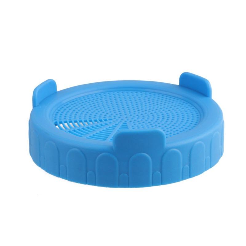 2pcs Wide Mouth Jar Plastic Screen Sprouting Strainer Lid Kit for Growing Bean Broccoli Alfalfa Salad Sprouts More Lids