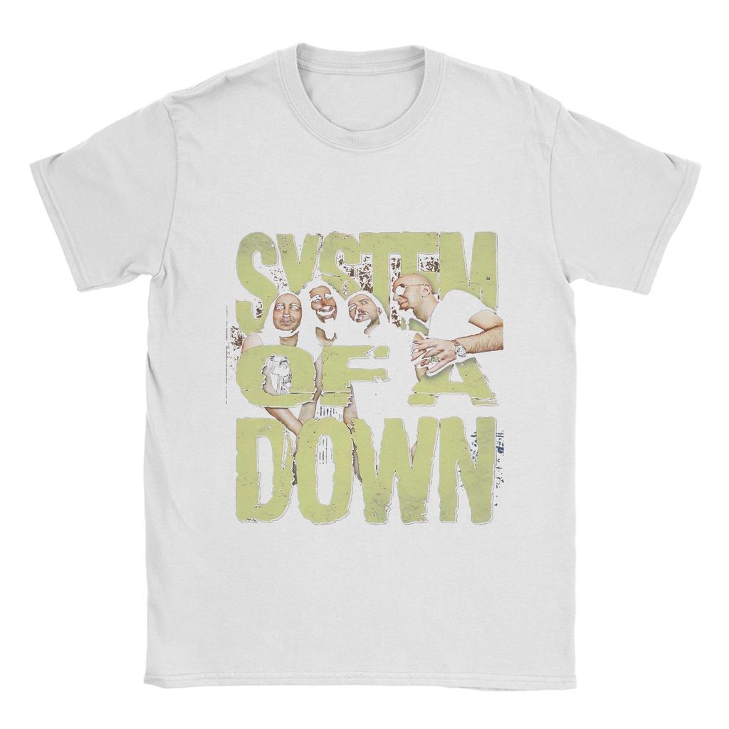 System Of A Down T Shirt Summer 100% Cotton T-Shirts For Men Hippie Casual Tee Shirt Short-Sleeve Y2K Casual Clothes