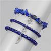 Pack Of 3 Trendy Star And Moon Pendant Bracelets For Women Fashionable Crystal Alloy Writ Chain Jewelry