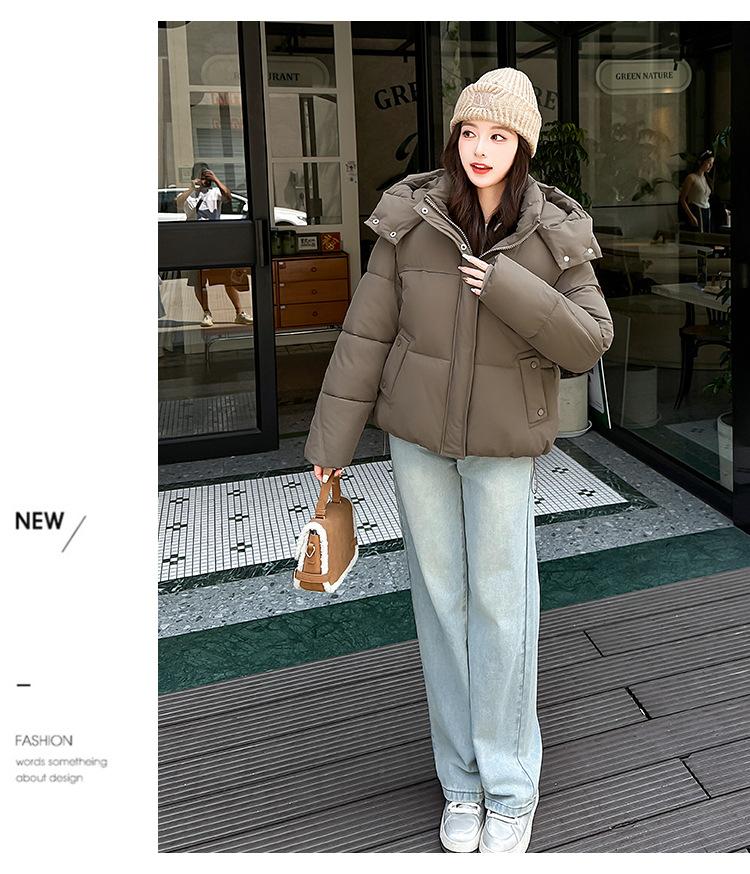 Women’s Short Detachable Hood Windproof Thicken Warm Winter Puffer Jacket