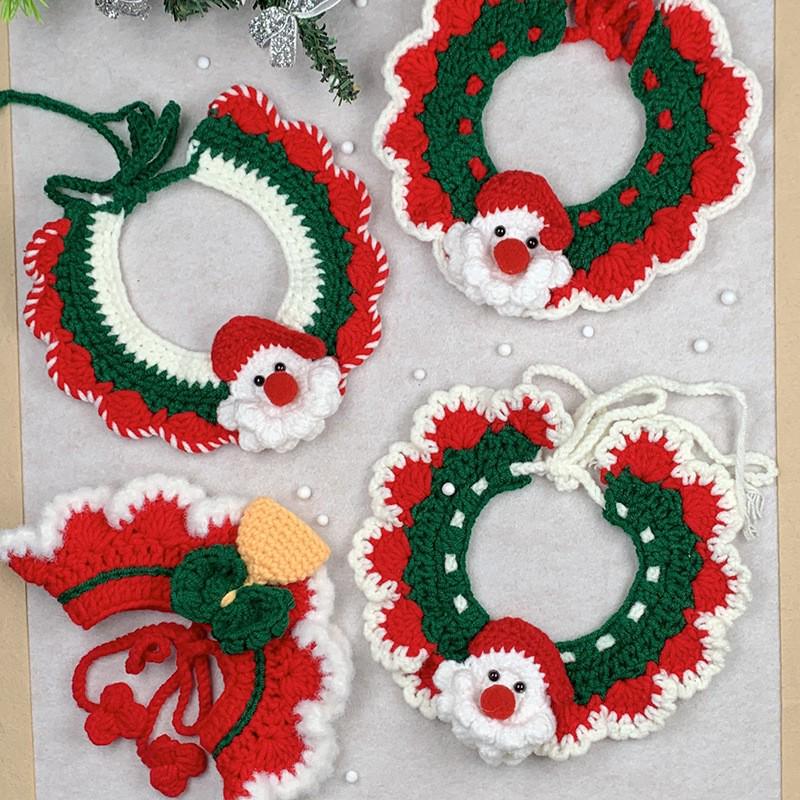 Christmas Cat Scarf: Warm Knitted Collar with Bell