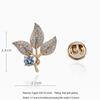 Elegant Unisex High-End Gold-Plated Leaf Brooch with Zircon
