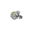Unisex Fashion Forward Adjustable Ring With Irregular Shape In Bright Yellow Tone Green